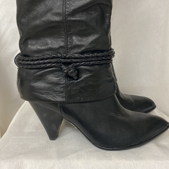 B Makowsky Black Leather Boots - Picture 2 of 5